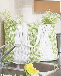 Green and White Shopping Bag