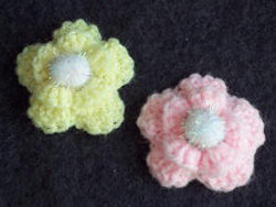 Crochet Flower Pin