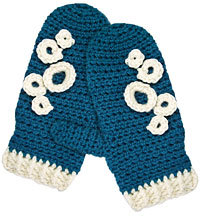 Retro Crocheted Mittens