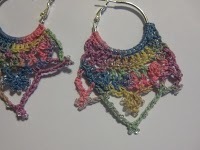 Beaded Crown Crochet Earrings