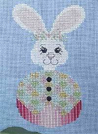 Roly Bunny Cross Stitch Design