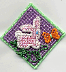Easter Bunny Plastic Canvas Pin