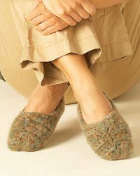 Felted Crochet Slippers