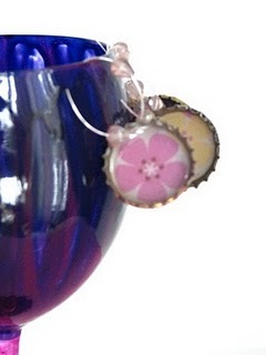 Bottle Cap Wine Glass Charms