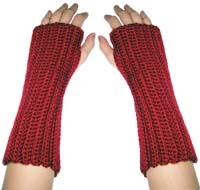 Beginner's Wrist Warmers with Ridges