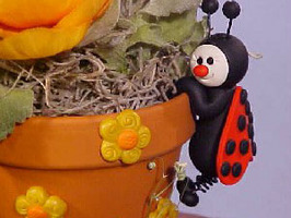 Ladybug Clay Pot Friend