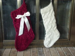 "Basic Sock" Christmas Stocking w/ Satin Bow