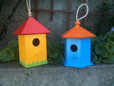 Easy Painted Birdhouses