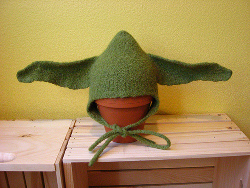 Felted Baby Yoda Hat