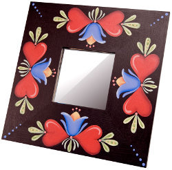 A Hearts and Tulips Mirror