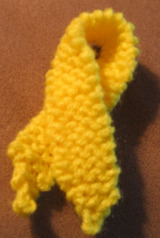 Knit Yellow Ribbon