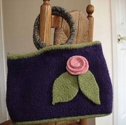 Flower Felted Tote Bag