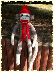 Sock Monkey Hat and Scarf