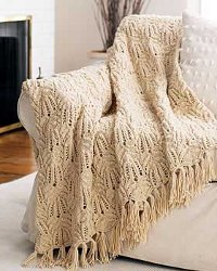 Lace and Cable Afghan