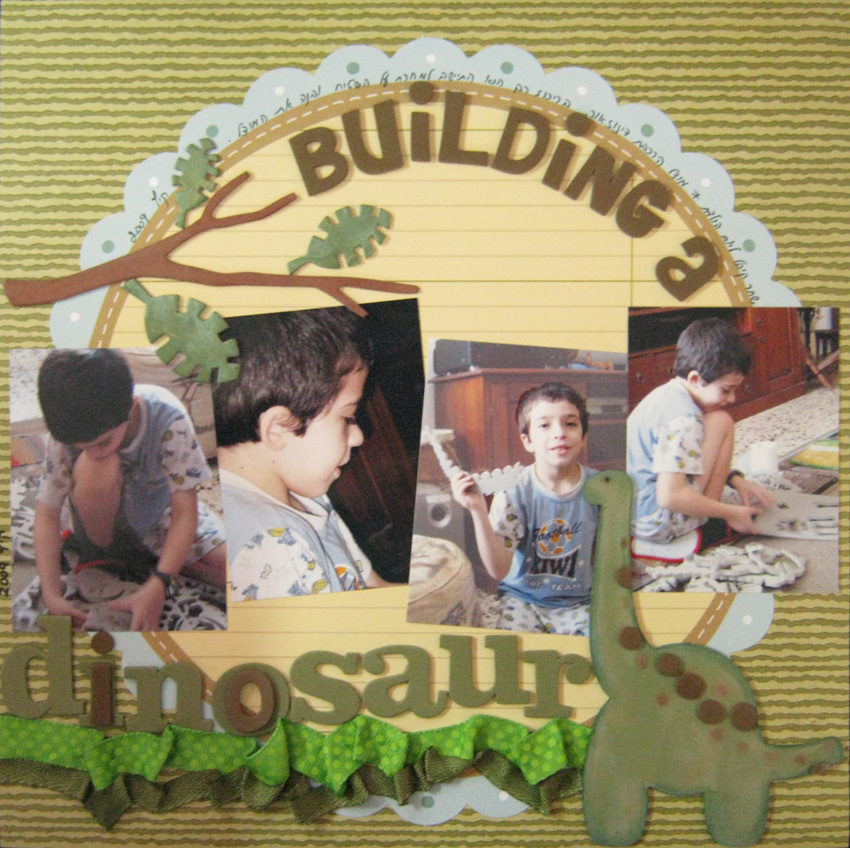 Dinosaur Scrapbook Layout | FaveCrafts.com