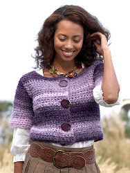 Modern Purple Striped Cardigan