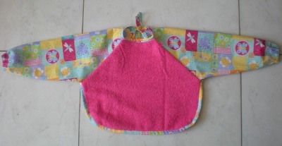 Terry Cloth Baby Bib with Sleeves