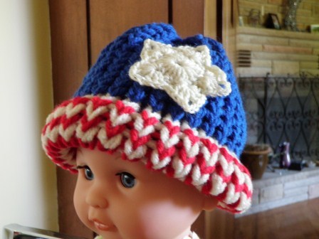 American Flag Loom Knit Hat: Version 3
