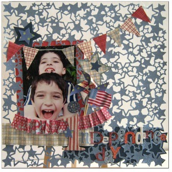 Independence Day Scrapbook Layout