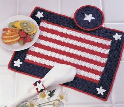Patriotic Place Mat and Coaster