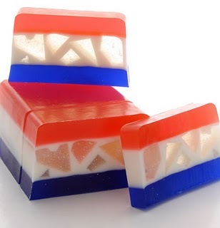 Fourth of July Layered Soap