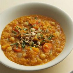 Squash Chickpea  Red Lentil Stew