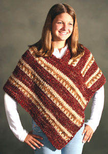 Striped Cozy Poncho