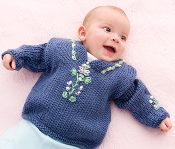 Embroidered Baby Sweater