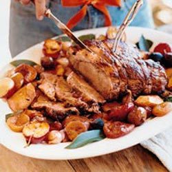 Pork and Apricots with Mashed Sweet Potatoes