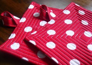 Polka Dot Pot Holders