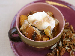 Winter Bread Pudding with Dried Pears