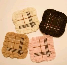 Burberry Inspired Ruffle Coasters