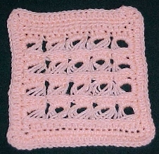 Broomstick Lace Afghan Square