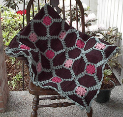 Pink Dahlia Afghan