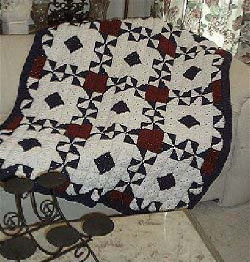 Diamonds and Wheels Crochet Quilt