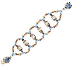 Swarovski Crystal Golden Aqua Bracelet