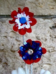 Patriotic Ric Rac Flowers