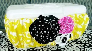 Flowered Wipes Container