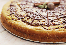 Pumpkin Chocolate Marble Cheesecake