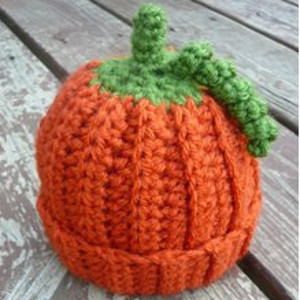 Baby Pumpkin Crochet Beanie Pattern