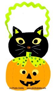 Pumpkin and Cat Halloween Wall Hanging