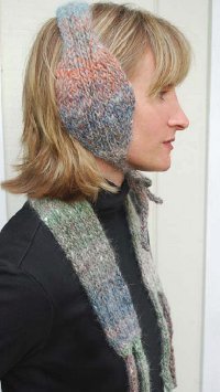 Cozy Earmuff and Scarf Set for a Knitting Board