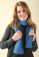 Ocean Blue Cable Scarf