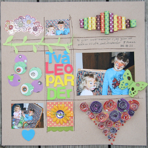 Two Leopards Scrapbook Layout