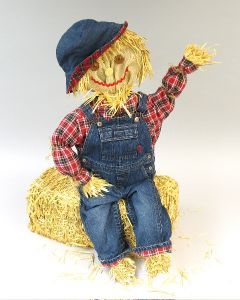Friendly Straw Scarecrow