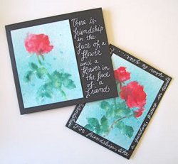 Glimmering Rose Card