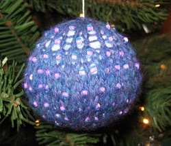 Knit Beaded Christmas Ornament