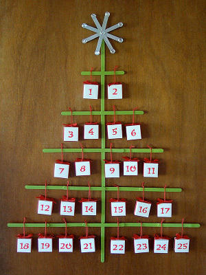 Origami Box Christmas Tree Advent Calendar
