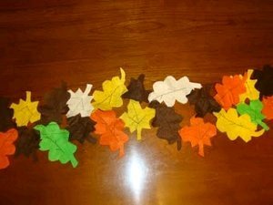 Felt Leaves Table Runner