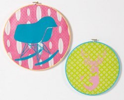 Stenciled Embroidery Hoop Art